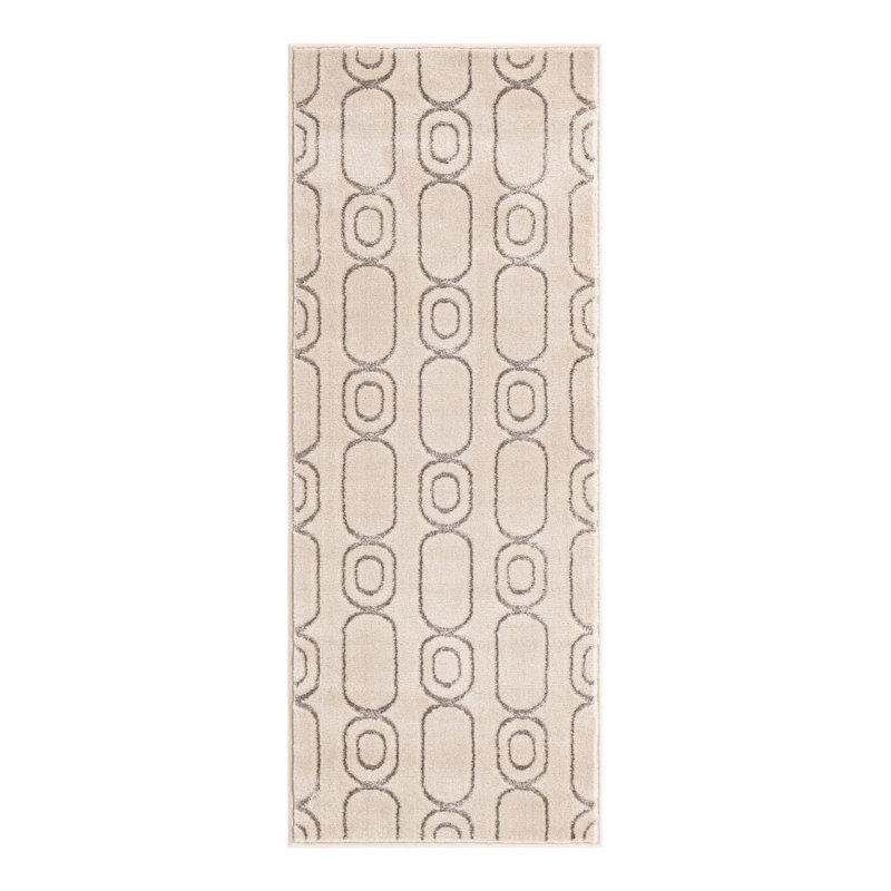 Tapis noir et argent Latitude Run® Colonne Nikica, Tapis de couloir 2 pi x 5 pi 1 po