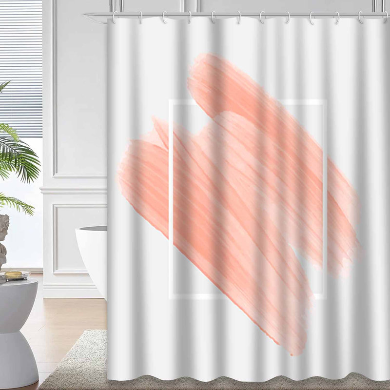 Rideau de douche transparent transparent, rideaux de douche pour la salle de bain avec 12 crochets, 72" L x 84" W