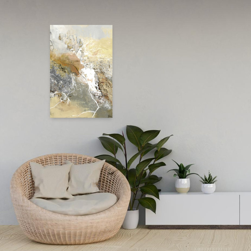 Sunny Days 1, art contemporain abstrait, H 24 po x l 16 po