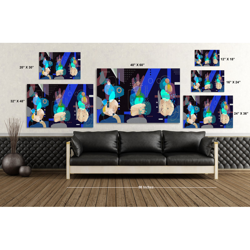 Boho Intercept 339 - Impression sur toile tendue, H 12 po x l 18 po x P 1,5 po