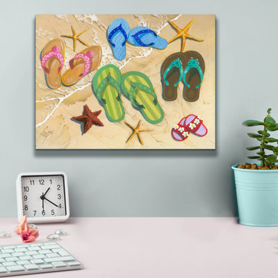 'Flip Flop Family' by Scott Westmoreland Canvas Wall Art