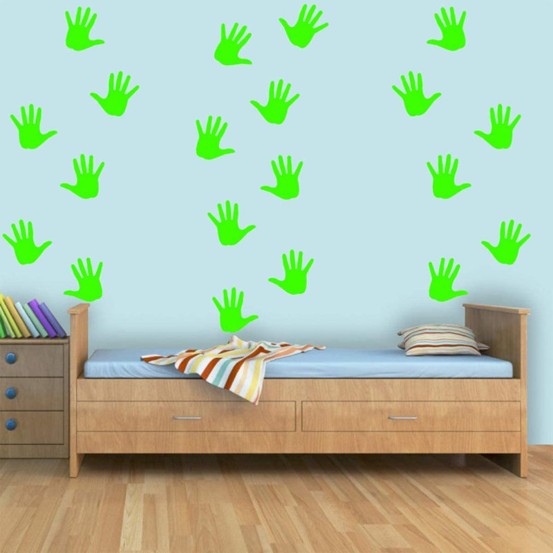 Abstract Non-Wall Damaging Wall Decal, Lime Green