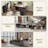 70.87In L Shaped Executive Dual- Purpose Hight Adjustable Desk for  Home and Commericial Use with Drawers,  w/Universal Charging Ports Cable Management , Stainless Tube, Black and Warm Oak(Left Return))-1900410219