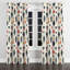 Rideaux de fenêtre abstraits - Rideau à œillets Boho Tribe Contemporary - 1 panneau-49540359-49540354