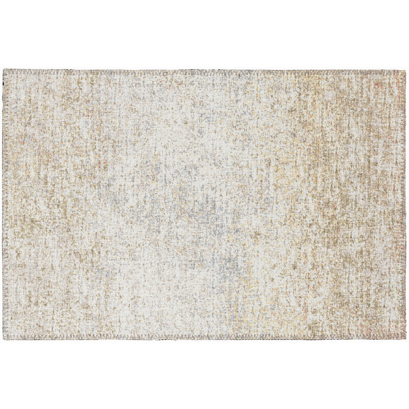 Rylee Beige Chenille Flat Woven Indoor/Outdoor Rug