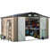 10 ft. W X 8 ft. D Metal Tool Shed
