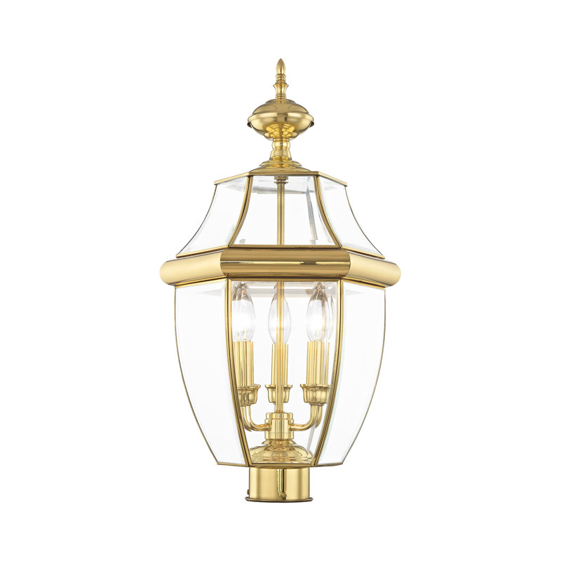 Tête de lanterne câblée 1 lumière Arelene, H 23,5 po x l 12,5 po x P 12,5 po, Laiton poli