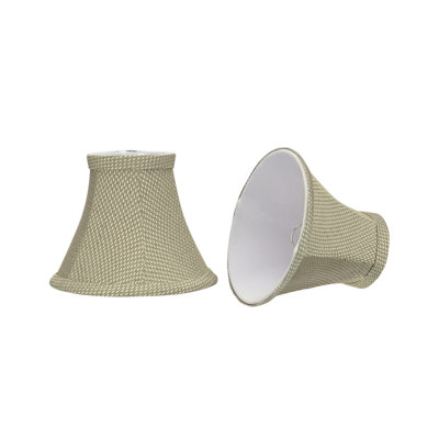 Abat-jour en tissu texturé jacquard H 5 po en tissu beige clair