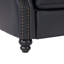 Fauteuil inclinable classique en similicuir de 34,6 po de largeur avec garniture cloutée-941187775