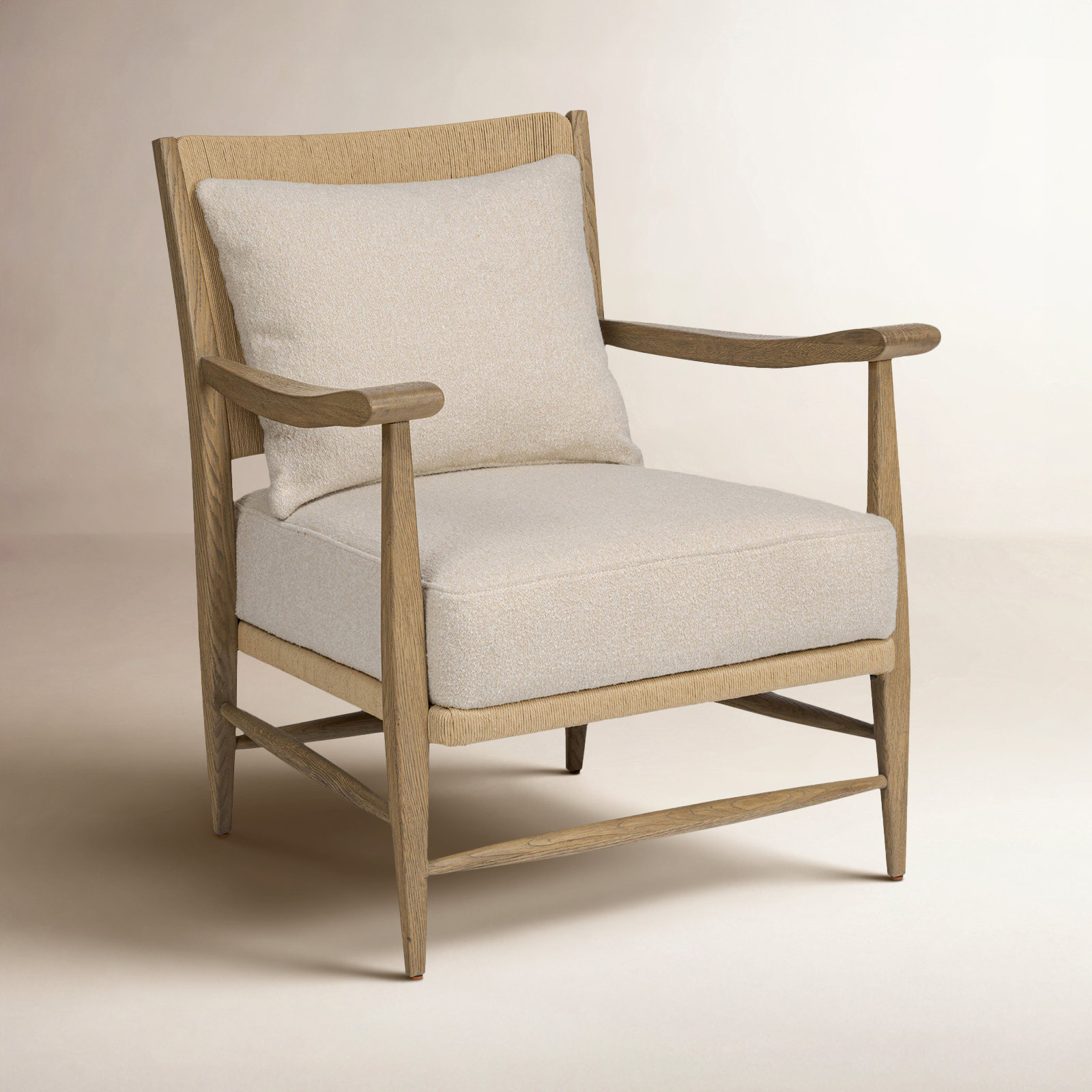 Oak Armchair, Crete Sand, Light Brown