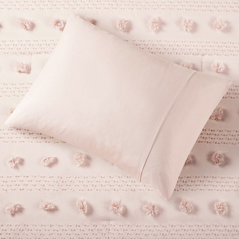 Édredon rose double / grand - et lit en tissu lavable à la machine facile d'entretien, Rose