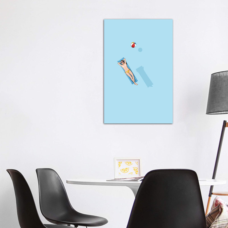 « floating under the sun » par jason ratliff-print, H 48 po x l 32 po x P 1,5 po, Toile tendue