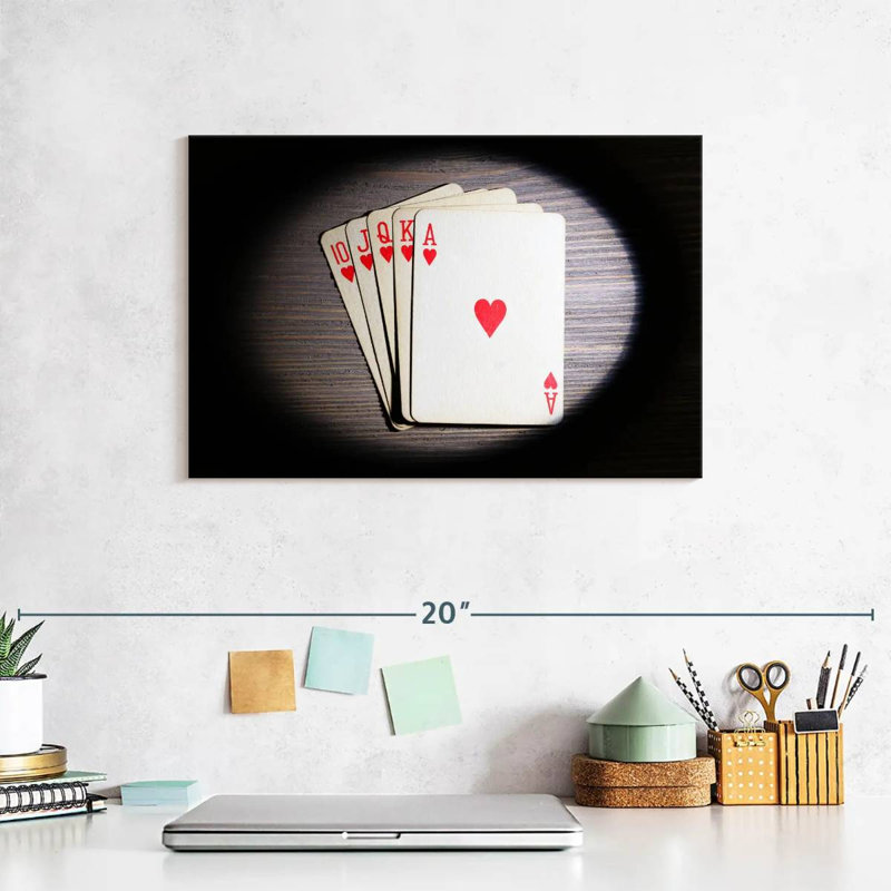 'Poker Flush, 8" H x 12" W