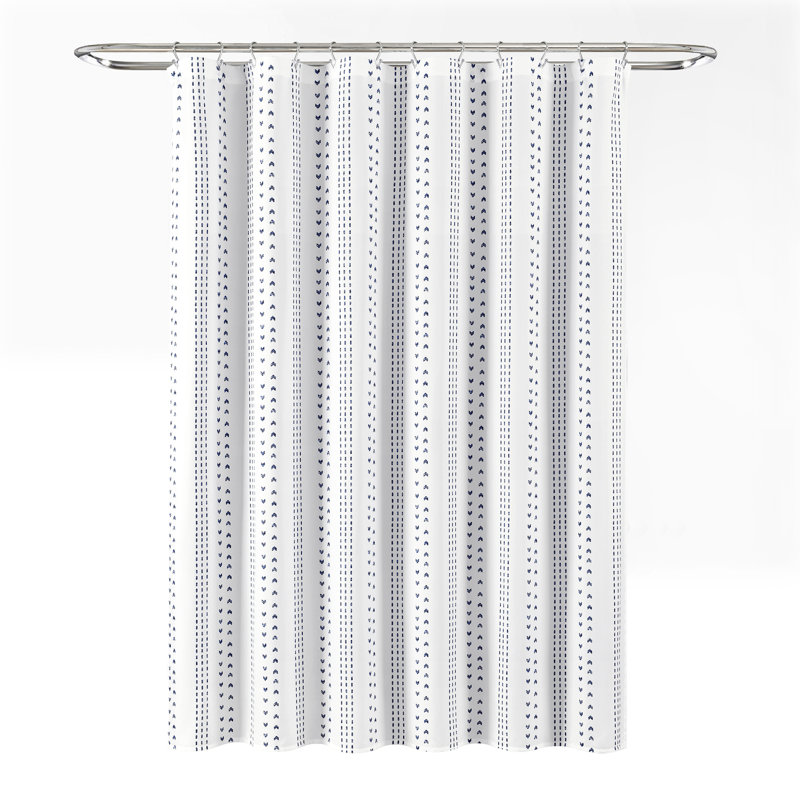 Striped Shower Curtain, Navy/White