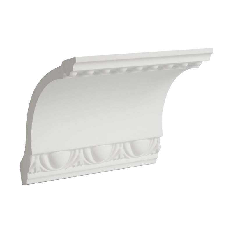 6-inch Primed Polyurethane Egg and Dart Crown Moulding Sample