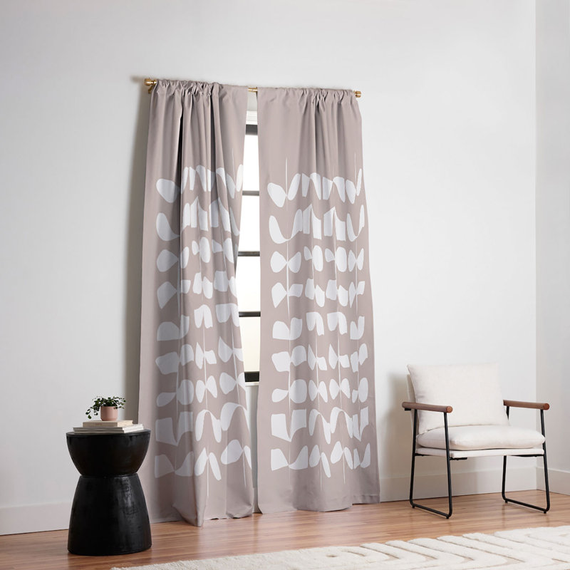 Rideau occultant beige Mirala Kala (1 panneau), L 50 po x L 84 po