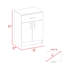 Armoire de rangement Pantry H 33 po, un tiroir, deux tablettes intérieures, deux portes, chêne blanc / clair