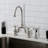 Kingston Brass English Country Two-Handle 3-Hole Deck Mount Bridge Kitchen Faucet with Brass Side Sprayer-64826240