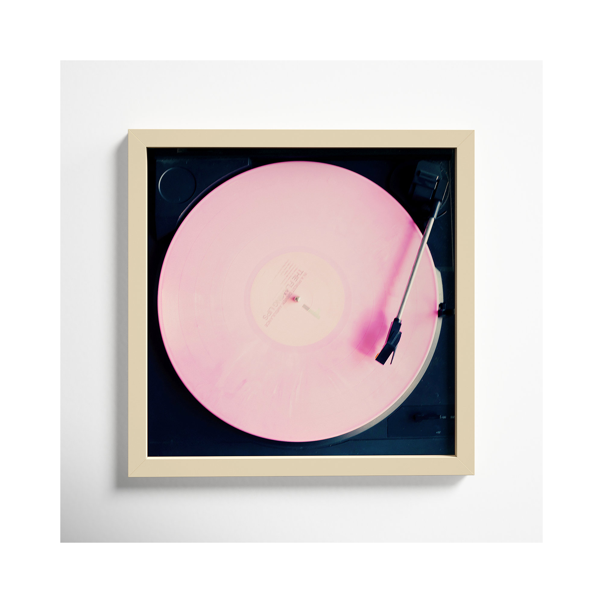 Pink Record by Caroline Mint, Brown, 15.25" H x 15.25" W x 0.88" D