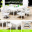 Mobilier de patio 7 pièces en aluminium