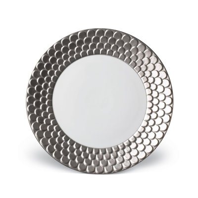 Aegean Platinum Sculpted Dinner Plate
