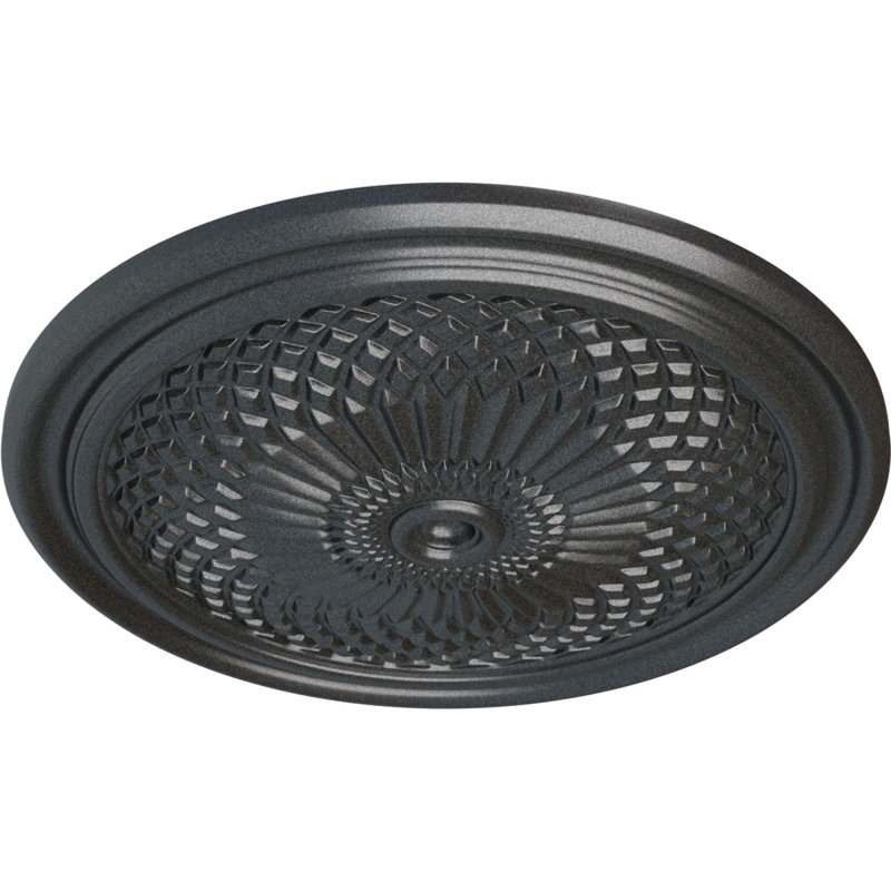 Médaillon de plafond Endurathane Trinity, DO 22 po x P 1 3/4 po (convient aux auvents jusqu'à 3 po), finition étain peinte à la main