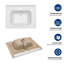 Lavabo rectangulaire simple avec 1 trou de robinet et trop-plein