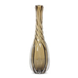 Twirl Glass Vase, Amber, Medium