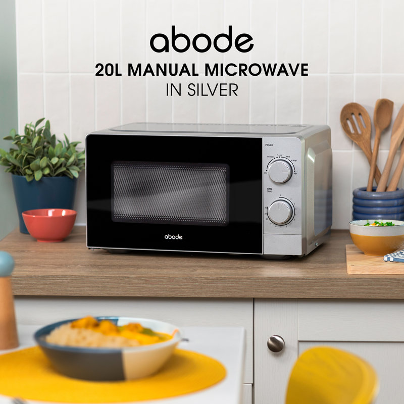 Abode AMM2005S, 20L Manual Microwave in Silver