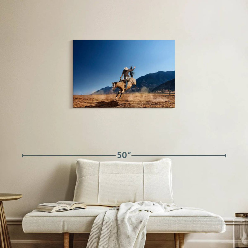 Lelar Western Cowboy, 20" H x 30" W