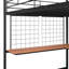 Lit mezzanine double en métal avec bureau et grille en métal-1918460676