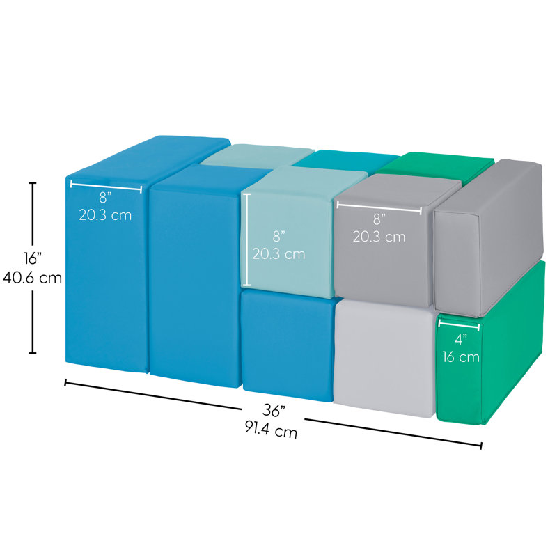 SoftScape 12 Piece Big Block Set, Contemporary