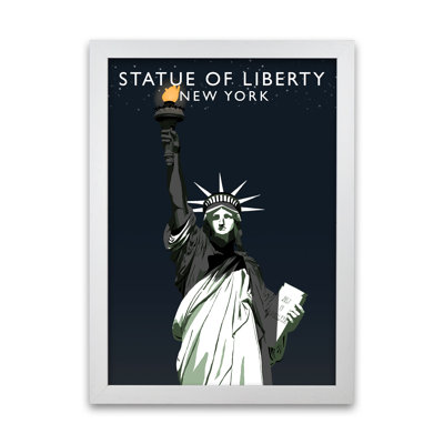 Statue Of Liberty New York At Night by Richard O'Neill - Single Picture Frame Print