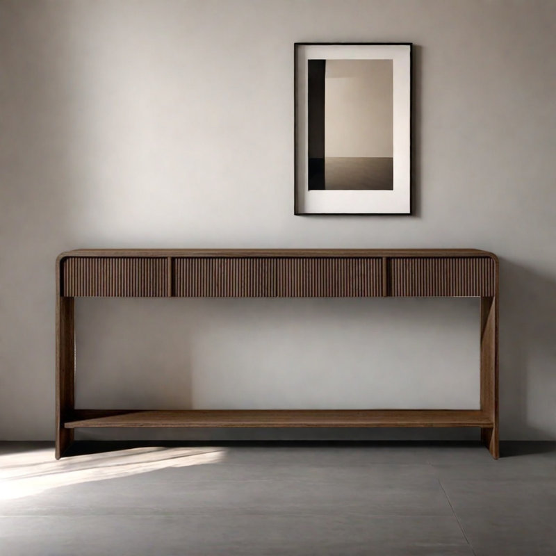 Console rustique, Brun