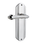Deco Plate Privacy (Bed & Bath) with Fleur Lever