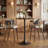 Brew Barstool Beige & Walnut