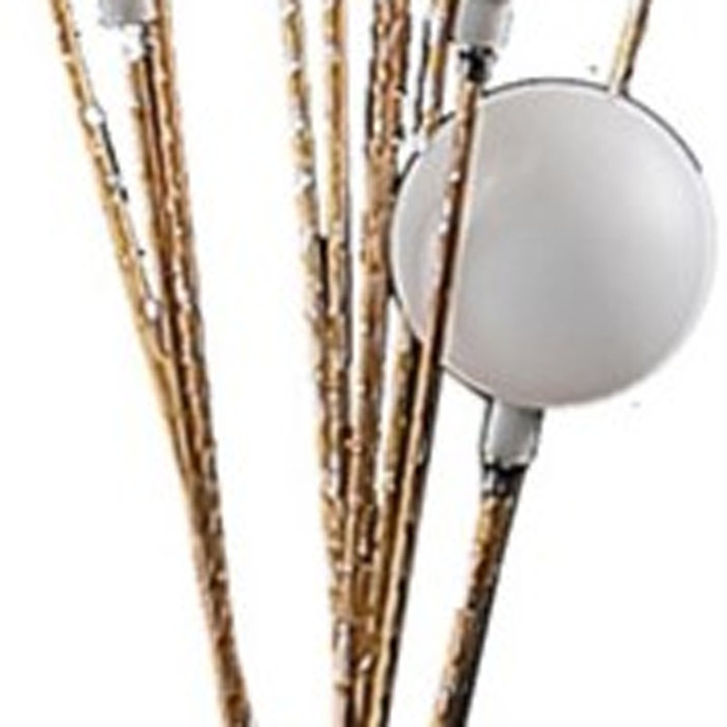 Jephte 46" Antiqued Gold Eleven Light LED Metal Floor Lamp