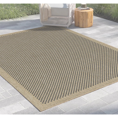Tapis intérieur / extérieur noir Earth