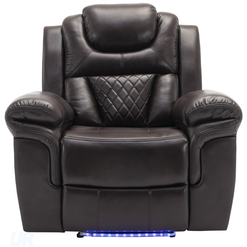 Fauteuil inclinable manuel de cinéma maison avec bande lumineuse à DEL pour un confort et une ambiance ultimes dans le salon, la chambre à coucher