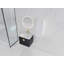 Meuble-lavabo mural 24 po avec lavabo en céramique et armoire latérale, portes à fermeture douce, design moderne-126233205