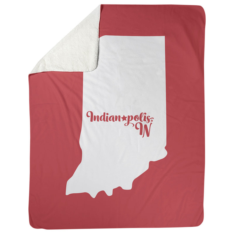Couverture polaire indianapolis indiana, 60 po x 80 po, Rouge