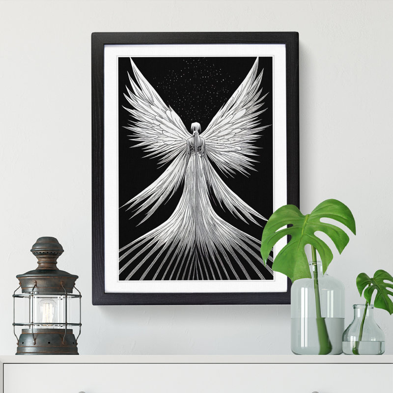Unique Angel Vol.2 - Wall Art, Black, 34cm H x 25cm W x 2cm D