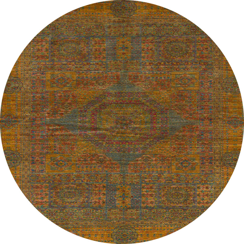 Abstract Indoor Rug, Round 4'