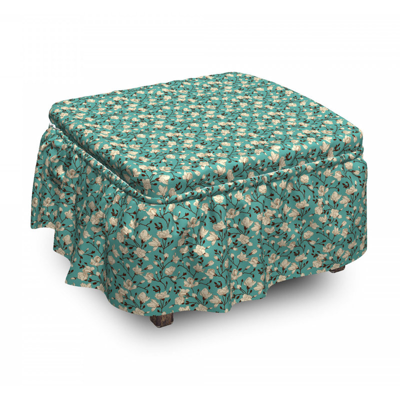 Housse pour repose-pieds magnolia