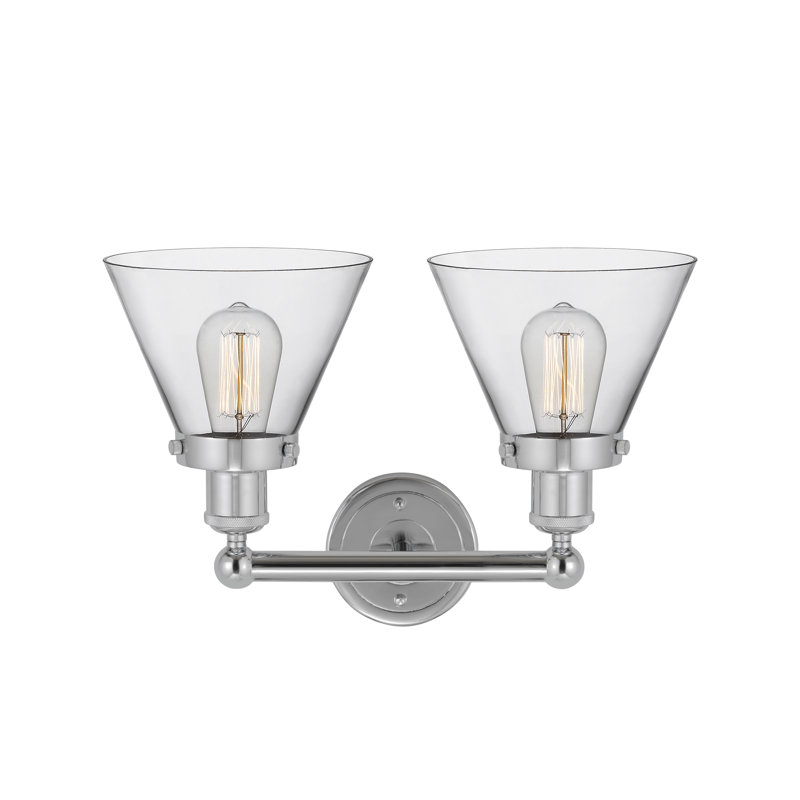 Éclairage pour meuble-lavabo à 2 lumières Artella, Transparent, Chrome poli