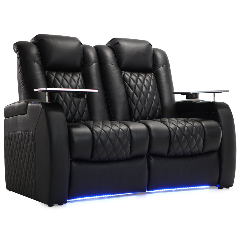 Talton Upholstered Home Theater Seating with Cup Holder