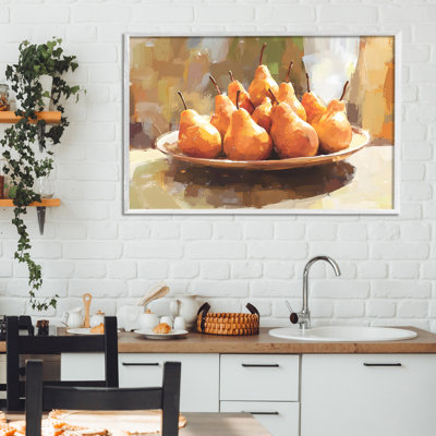 Pear Arrangement Table Framed Giclee, design by Creative Studio