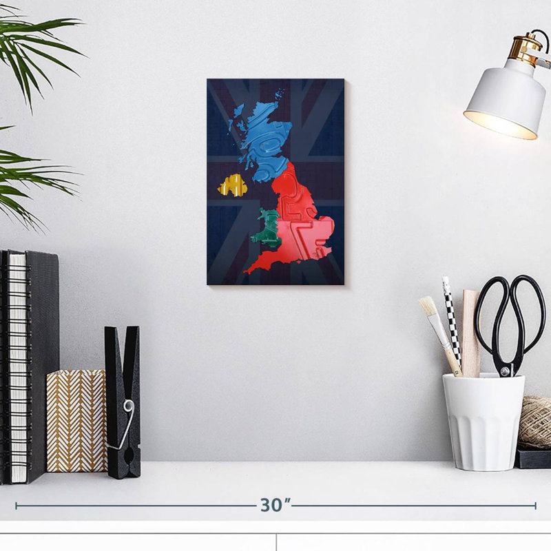 Aliaz UK Map, 12" H x 8" W