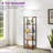 Bugarin 59" Bookcases with LED Light and Remote Control, 3 Colour Temperature Column Floor Lamp
