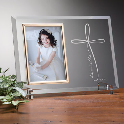 Holy Name Clear Glass Beveled Picture Frame